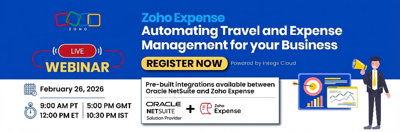 Zoho Expense Live Webinar 2026 - Banner